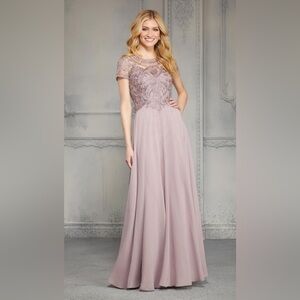 MGNY Madeline Gardner New York 71824 Mother of the Bride Formal Long Dress Lilac